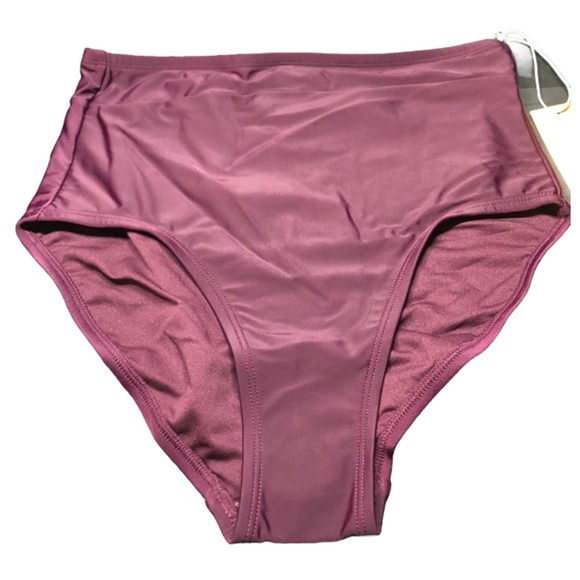 Kona Sol Women's Burgundy Wine High Waist Tummy Control Bottoms AGD03 Sz S NWT - Picture 10 of 14